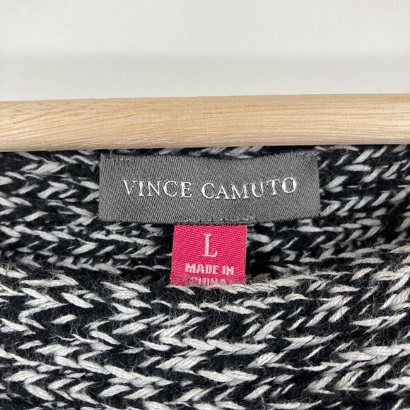 Vince Camuto Two-Pocket Black/White Sweater Size Large - Picture 5 of 7